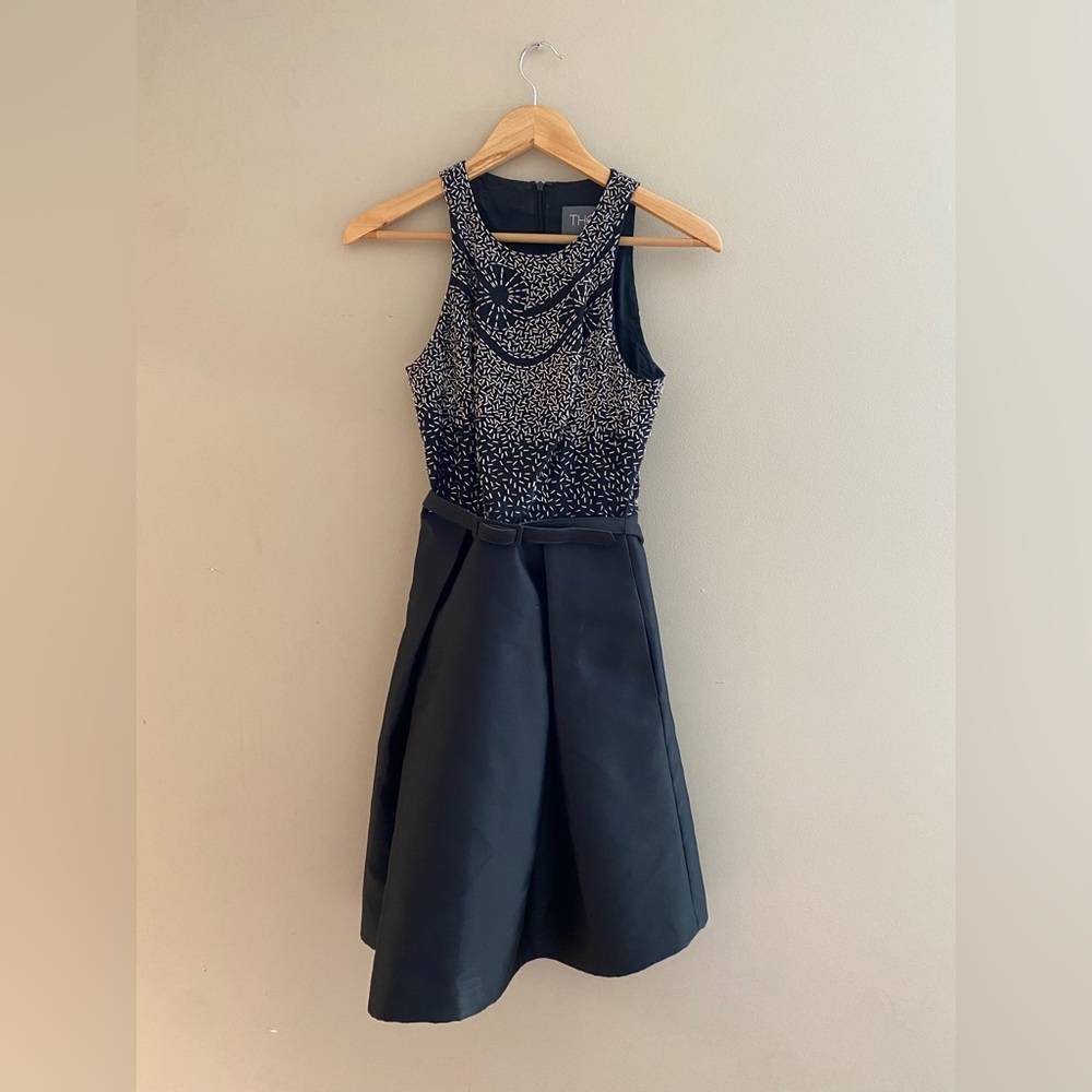 Theia formal dress with belt